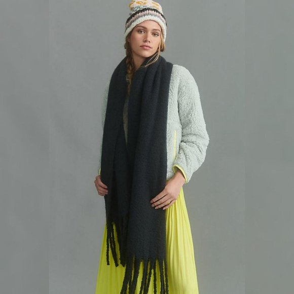 Anthropologie Bonnie Fringed Wrap Scarf - Picture 2 of 4